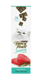 Purina Fancy Feast Savory Cravings, Soft Cat Treats, Tuna, 1 oz Box (pack of 3)