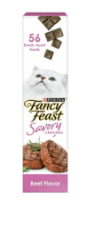 Purina Fancy Feast Savory Cravings, Soft Cat Treats, Beef, 1 oz Box(Pack of 3)