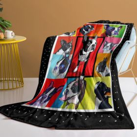 3D Cute French Bulldog Blanket Animal Dog Print Flannel Throw Blanket for Puppy Dog Crib Bed Couch Sofa Super Soft Lightweight Throw Frenchie Gifts fo
