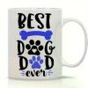 11Oz Funny Graphic Ceramics "Best Dog Dad" Coffee Mug, Suitable for Home, Office, Kitchen And Camping Activities.It a