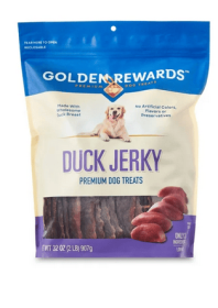 Golden Rewards Duck Jerky Premium Dog Treat 32 oz