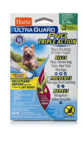Hartz UltraGuard Pro with Aloe Flea & Tick Drops for Dogs 5-14 lbs, 3 Monthly Treatments