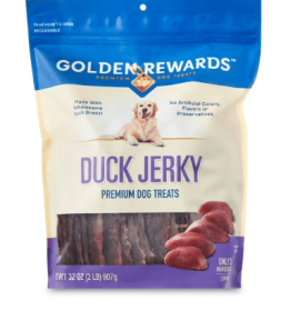 Golden Rewards Duck Jerky Premium Dog Treat  32 oz