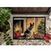 Australian Cattle Dog Cozy Christmas Doormat Front Door Mat Indoor Outdoor Rugs for Entryway, Non Slip Washable Low Pile, 24H X 36W