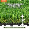VEVOR Artifical Grass Tiles Interlocking Turf Deck Set, 18 Pack - 12"x12", Synthetic Fake Grass Self-draining Mat Flooring Decor Pad