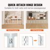 VEVOR Free Standing Dog Gate, 24" H x 80.3" W Freestanding Pet Gate, 4 Panels Foldable Dog Gate for Wide and Narrow Passageways