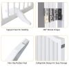 27.6" Height Tall Freestanding Pet Gate, 4 Panels Foldable Dog Gate