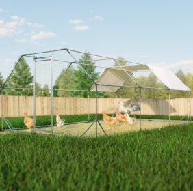 10x20 Foot Flat Top Chicken Coop (Option: 10x20Foot)