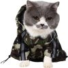 Dogs Cat Raincoat Camouflage Camo  Windbreaker Stylish Dog Rain Jacket, Water Resistant with Reflective Stripes