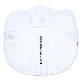 Pet Raincoat For Dog & Cat; Waterproof Dog Hooded Rain Jacket With Plastic; Dog Raincoat (Color: White, size: XL)