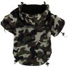 Dogs Cat Raincoat Camouflage Camo  Windbreaker Stylish Dog Rain Jacket, Water Resistant with Reflective Stripes